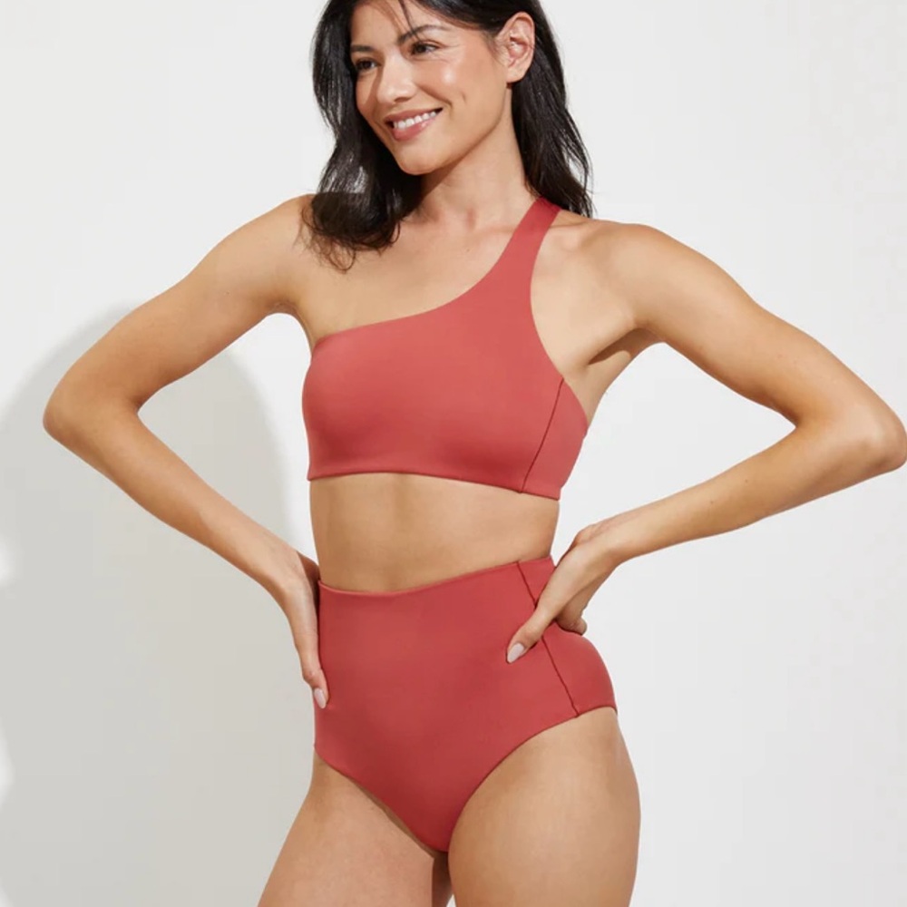 Left On Friday One-Shoulder Bikini Top NWT